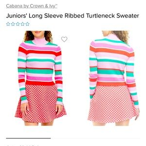Sz Small Juniors Ribbed Turtleneck Sweater